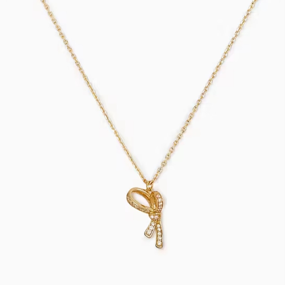 Kate Spade All Tied Up Pave Mini Pendant Necklace